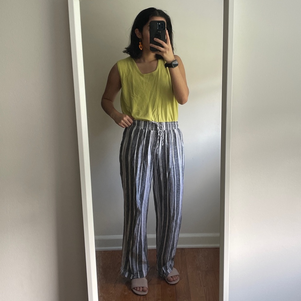 Briggs Flowy Pants Striped Size Small